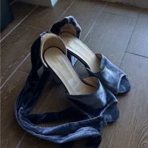 Catherine Malandrino Blue Velvet Heels